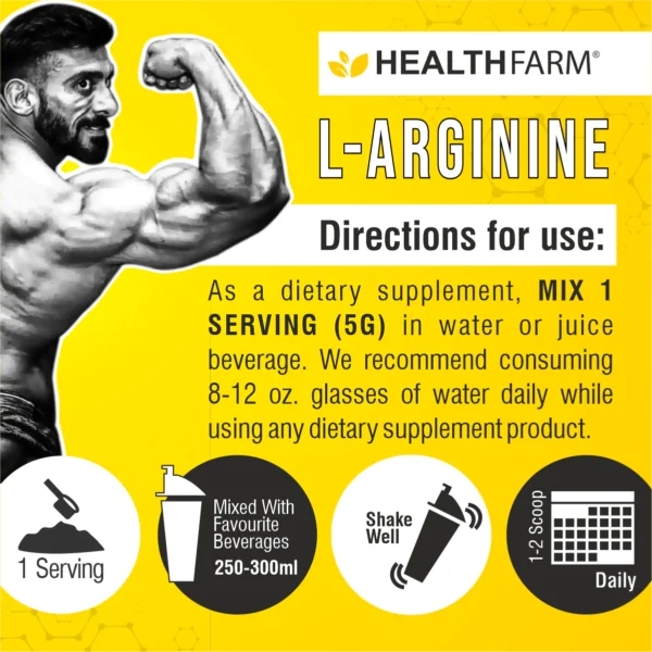 HealthFarm Pure L-Arginine Amino Acid