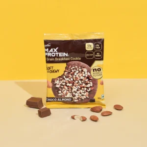 Max Protein Cookies Choco Almond 60g | Zero Added Sugar - Pack of 12