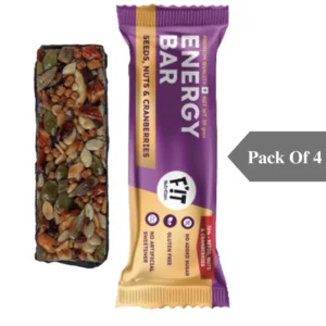 Fit Nutrition Premium Energy Bar | Seeds, Nuts & Cranberries(70%) | Pack of 4 | No Added Sugar | Protein & Fiber rich