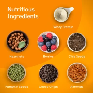 Assorted Whey Protein Bars Gift Hamper ( 2 Chocolate with Hazelnut| 2 Berry Blast| 2 Nuts N Seeds) F’iT Nutrition Bar