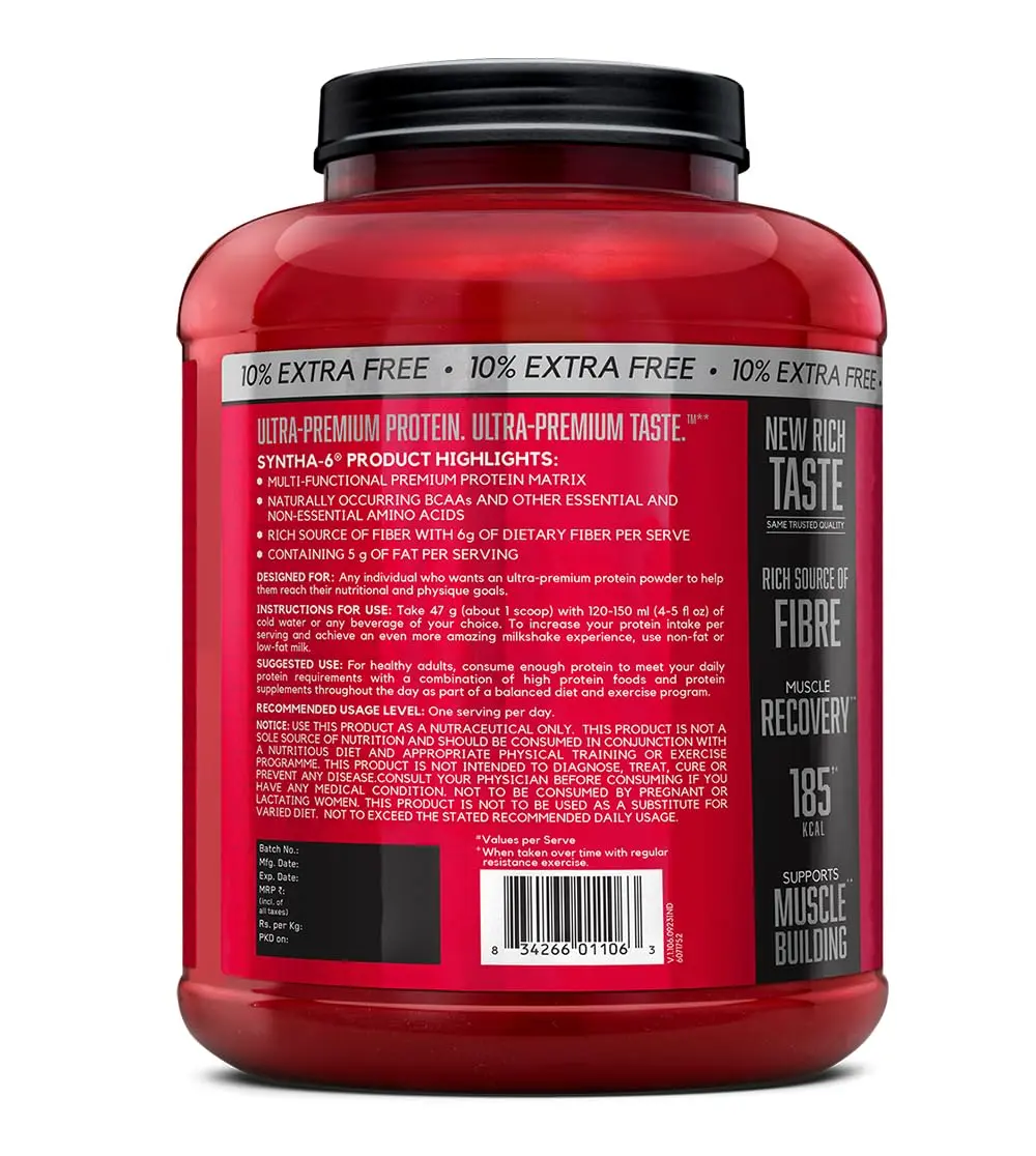 BSN Syntha-6 ultra-premium Protein Powder 2.5KG - Image 3