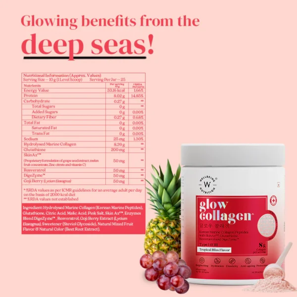 Wellbeing Nutrition Glow Korean Marine Collagen Peptides