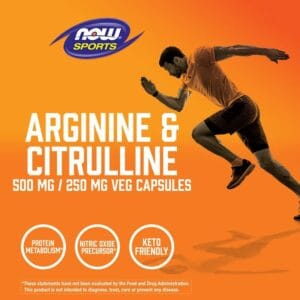 NOW Sports, Arginine & Citrulline, 120 Veg Capsules