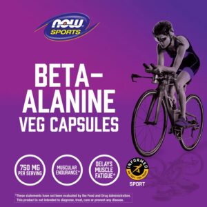 NOW Sports, Beta-Alanine, Endurance, 750 mg, 120 Veg Capsules