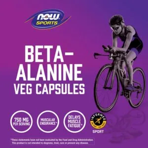 NOW Sports, Beta-Alanine, Endurance, 750 mg, 120 Veg Capsules