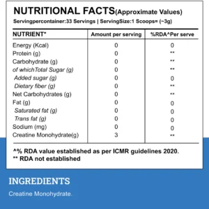 Wellcore - Micronised Creatine Monohydrate (250g, 83 Servings)