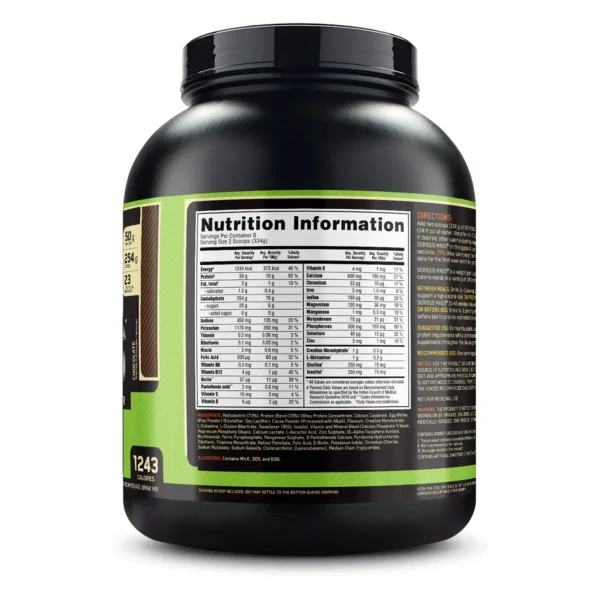 Optimum Nutrition Serious Mass Gainer 2.72 Kg