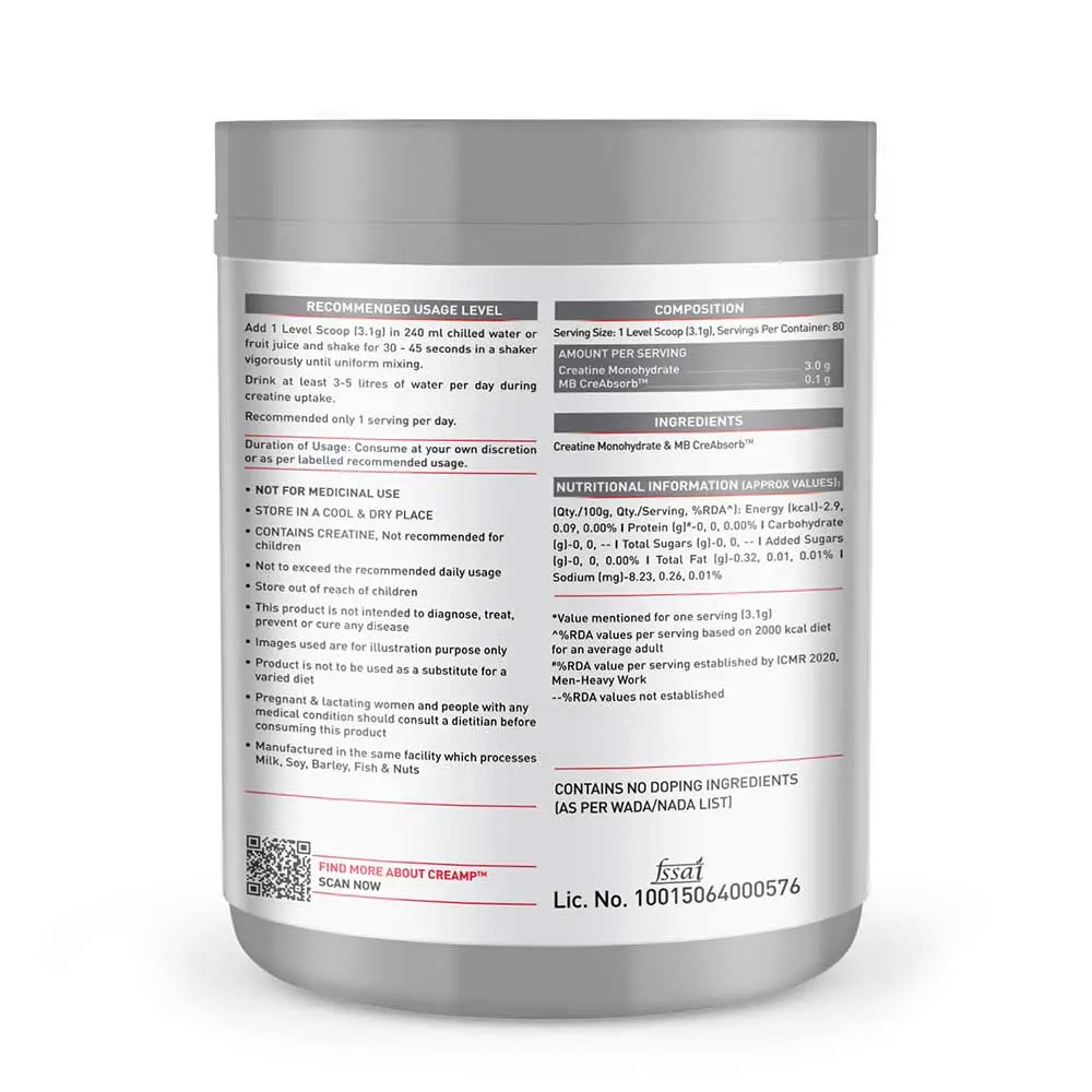 MuscleBlaze Creatine Monohydrate CreAMP - Image 3