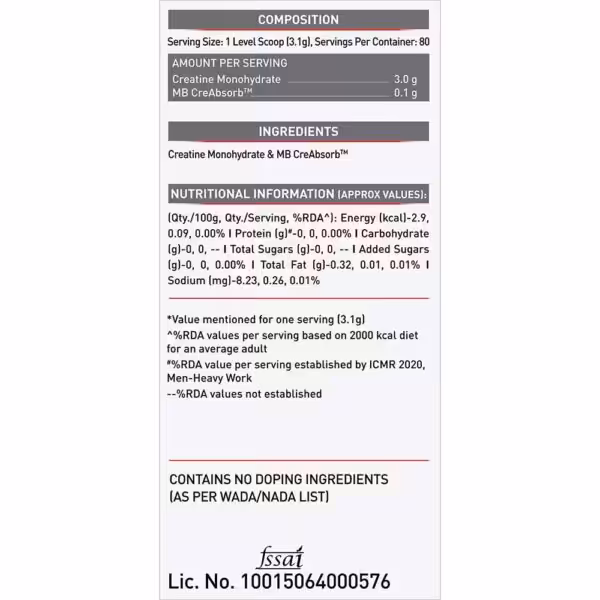 MuscleBlaze Creatine Monohydrate CreAMP - product image