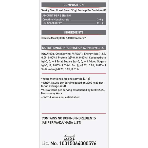 MuscleBlaze Creatine Monohydrate CreAMP