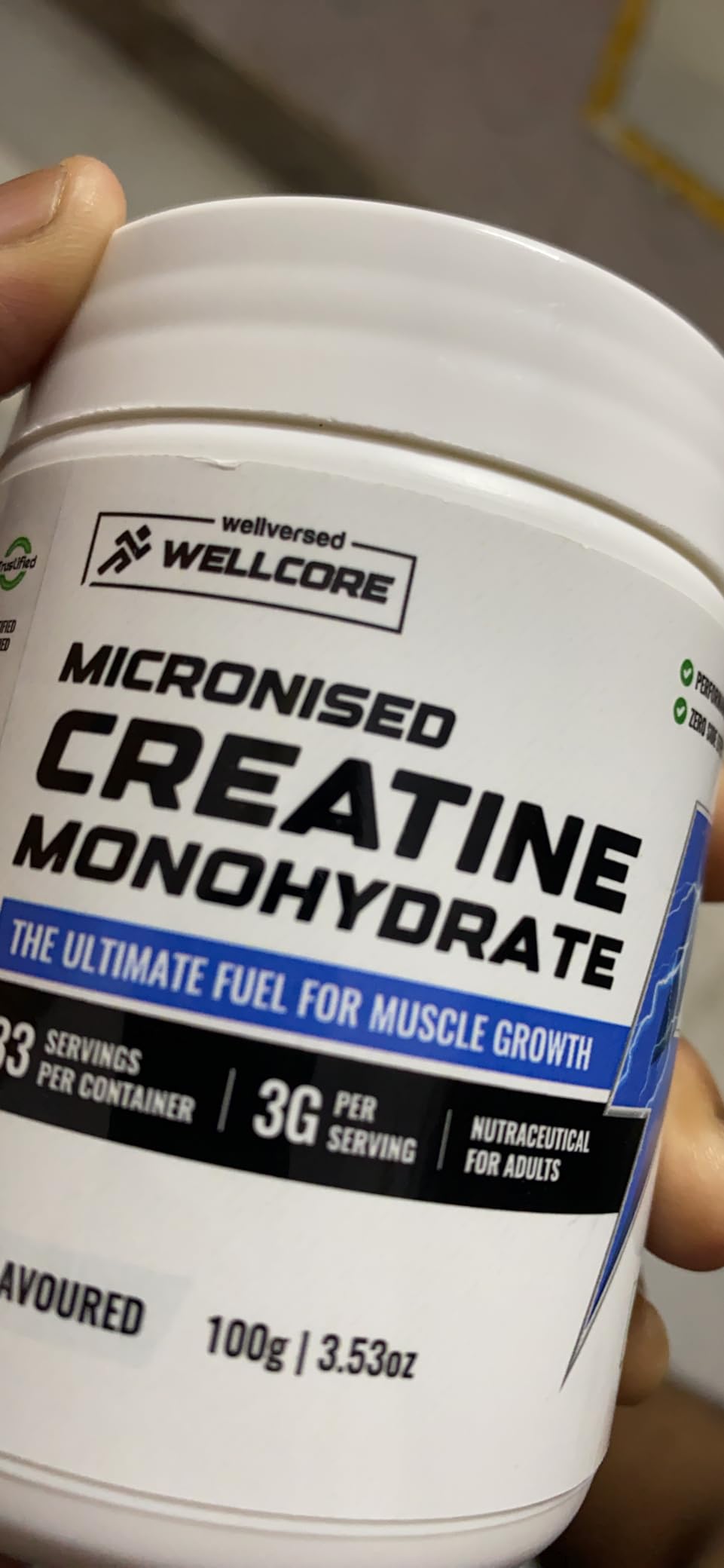 Wellcore - Micronised Creatine Monohydrate (250g, 83 Servings) photo review