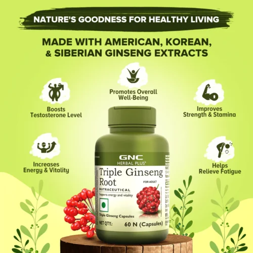 GNC Triple Ginseng Root 60 Cap - Image 4