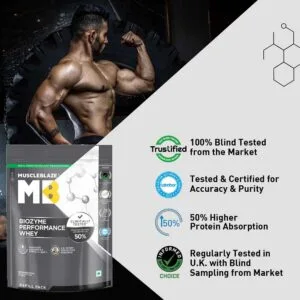 MuscleBlaze Biozyme Performance Whey, 1 kg (2.2 lb), Refill Pack