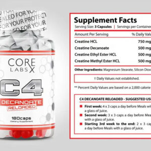 Core Labs X C4 Decanoate Reloaded 180 caps 60 servings