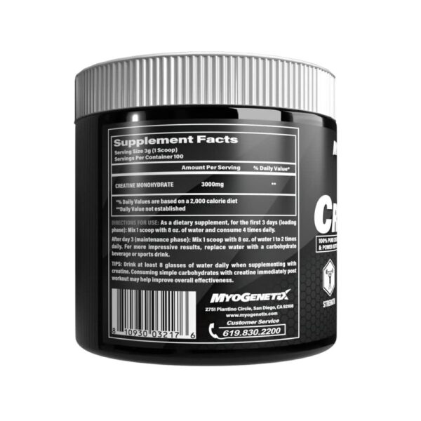 Myogenetix Creatine Platinum Series 300g, 100 Servings