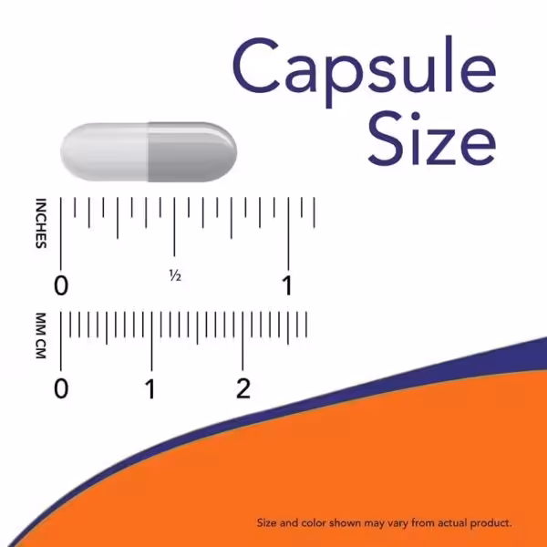 Capsule size: approximately 7/8 inch or 22 mm long