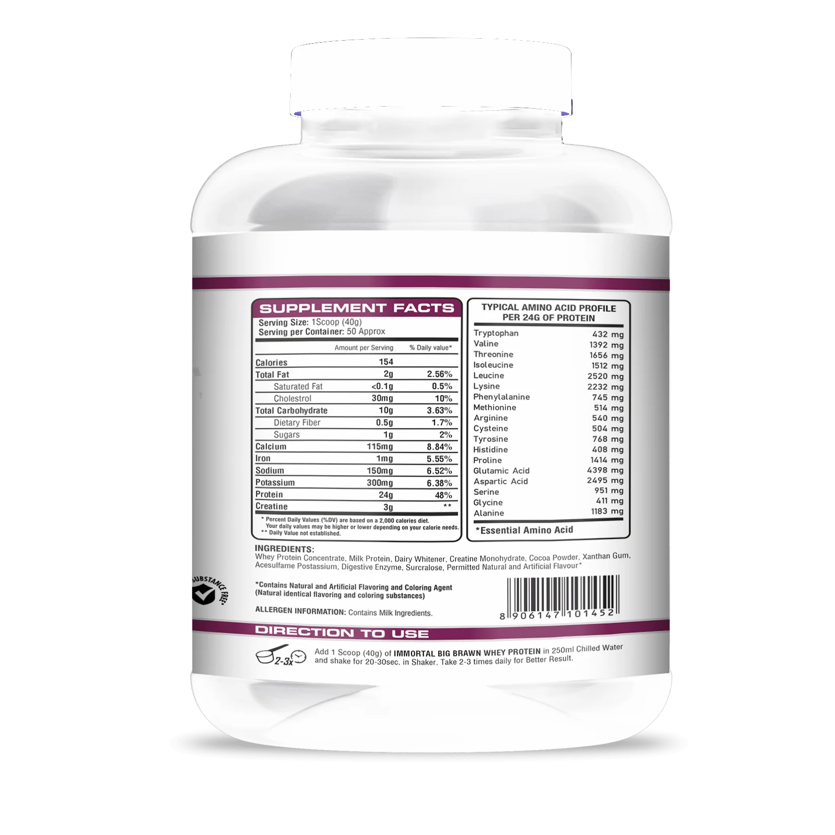 Immortal Big Brawn Whey Protein 4.4lbs - Image 2