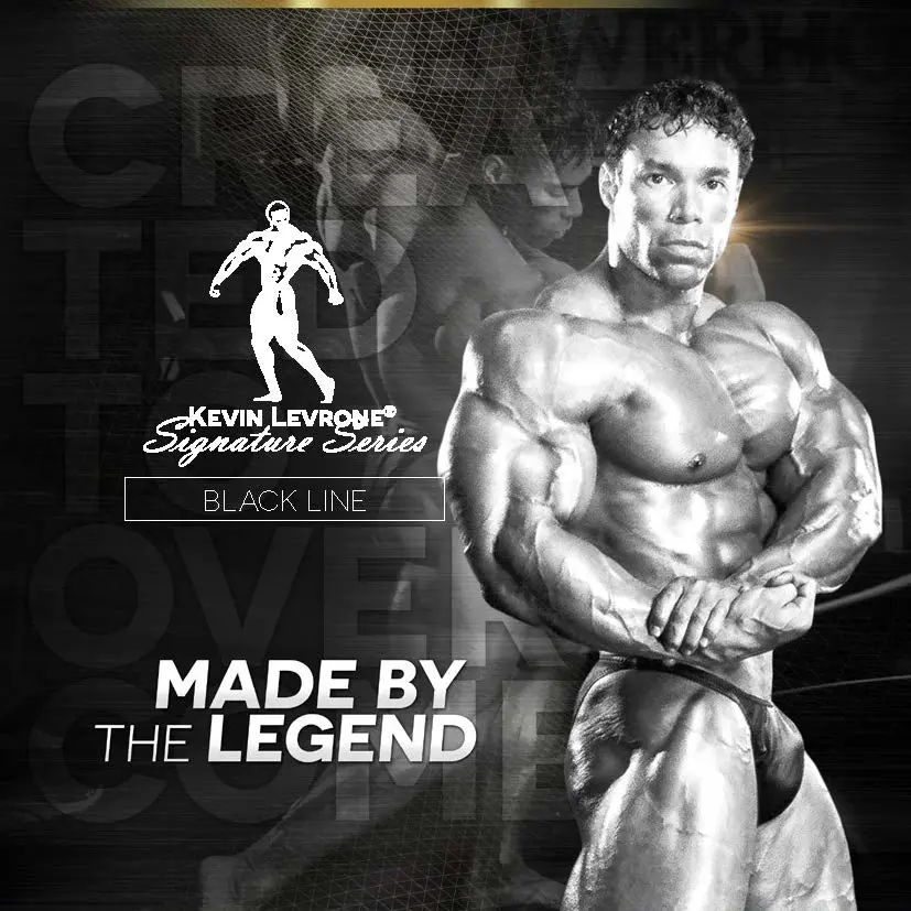 Kevin Levrone Signature Series Black Line, Made by the Legend. Bodybuilder Kevin Levrone posing