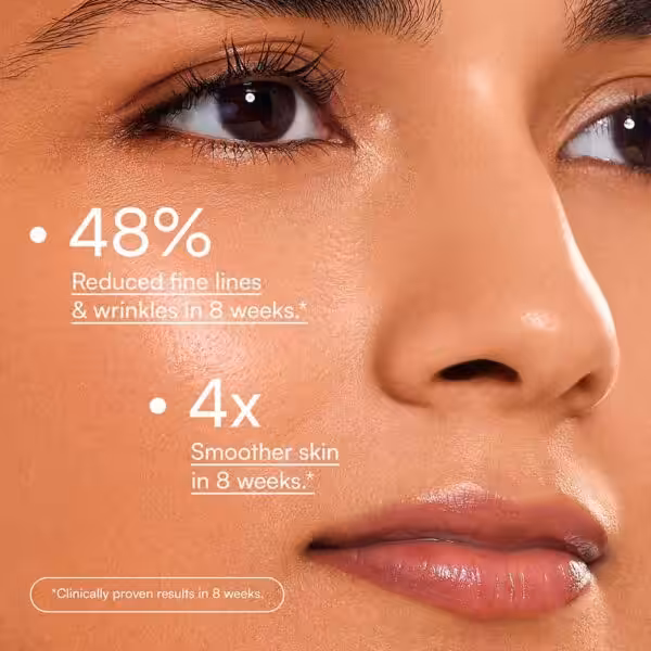 48% reduced fine lines and wrinkles and 4x smoother skin in 8 weeks. Clinically proven results