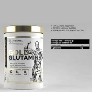 Kevin Levrone Gold Glutamine 5g, 60 Servings, Zero Sugar