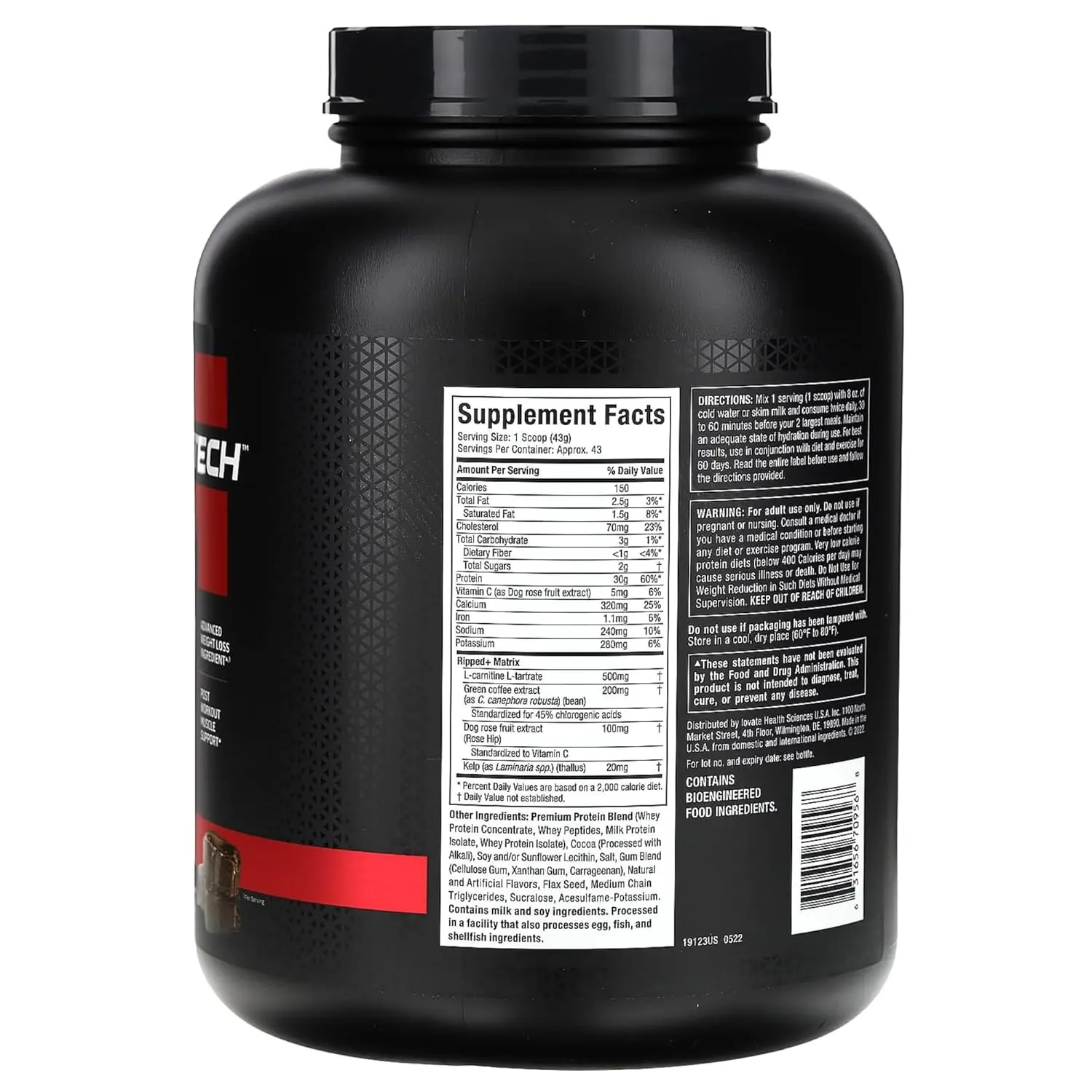 MuscleTech NitroTech Ripped Protein 4lbs - Image 2