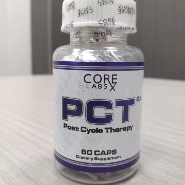 Core Labs X PCT Post Cycle Therapy dietary supplement bottle, 60 capsules