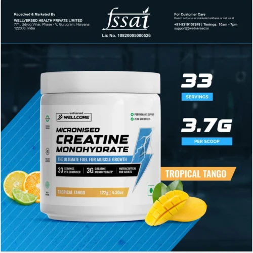 Wellcore - Pure Micronised Creatine Monohydrate (122g, 33 Servings) - Flavoured - Image 8