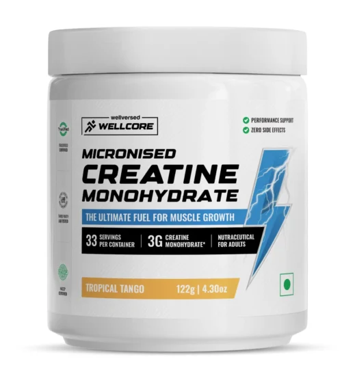 Wellcore - Pure Micronised Creatine Monohydrate (122g, 33 Servings) - Flavoured