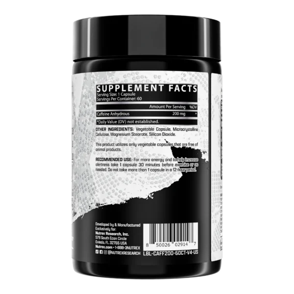 Nutrex Research Caffeine 200mg, 60 Capsules