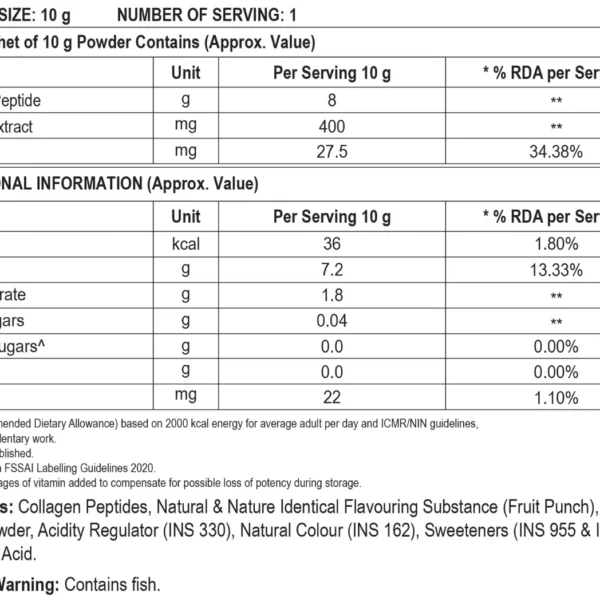 Steadfast Nutrition CollaStead Marine Collagen with Rosehip Extract & Vitamin C
