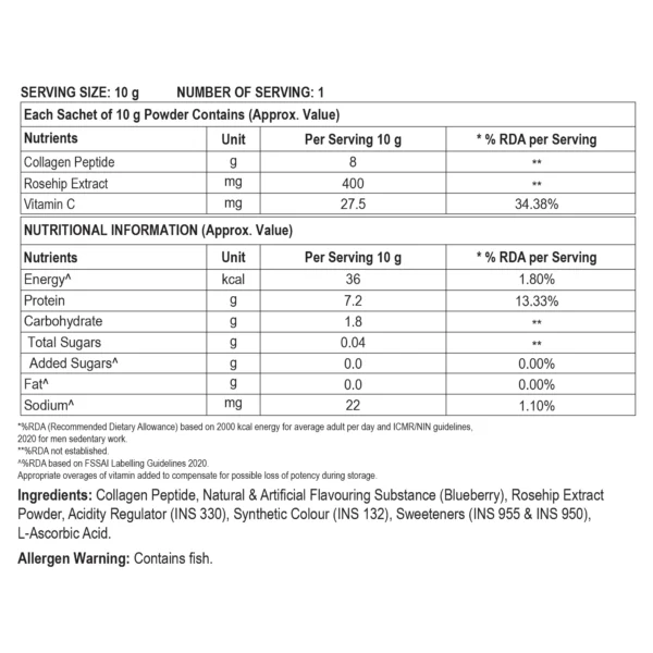 Steadfast Nutrition CollaStead Marine Collagen with Rosehip Extract & Vitamin C