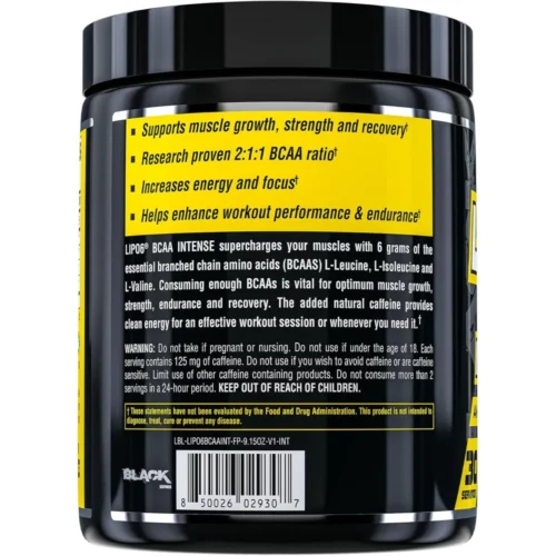 Nutrex Research Lipo 6 BCAA Intense Amino + Energy, 30 servings - Image 3