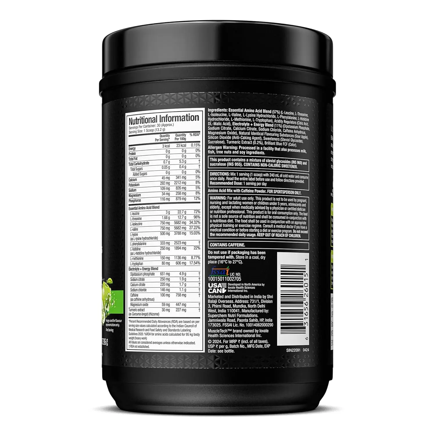 Muscletech EAA+ Energy, 30 Servings (395g) - Image 2