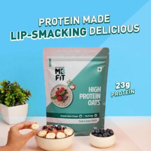 MuscleBlaze High Protein Oats, 1 kg