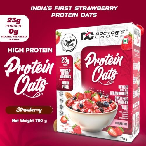 Doctor's Choice Protein Oats 750gm Strawberry - Image 3
