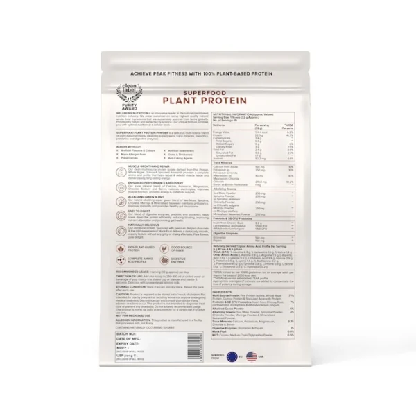 Wellbeing Nutrition Vegan Protein - Belgian Dark Chocolate