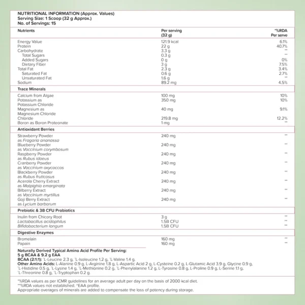 Wellbeing Nutrition Vegan Protein - Canadian Mixed Berry