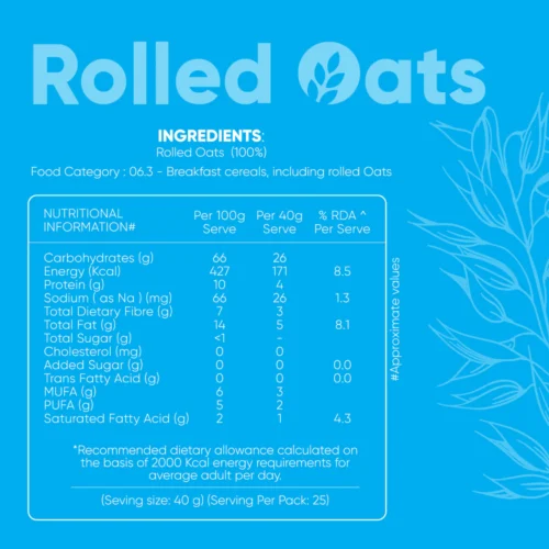 Myfitness Myfitness Rolled Oats 900g - Image 2