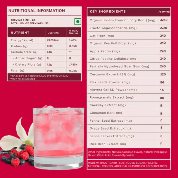 Wellbeing Nutrition Daily Fiber | Vanilla Berry Flavor