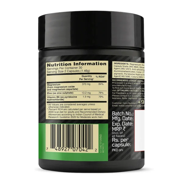 Optimum Nutrition (ON) Zinc Magnesium Aspartate (ZMA) - 60 Caps