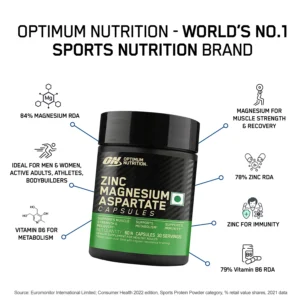 Optimum Nutrition (ON) Zinc Magnesium Aspartate (ZMA) - 60 Caps