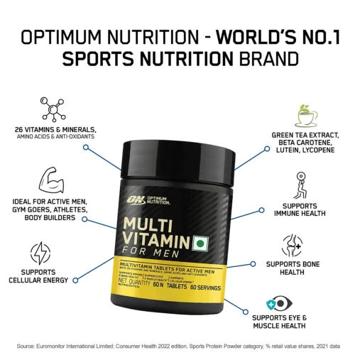 Optimum Nutrition (ON) Multivitamin for Men 60 Tablets - Image 6