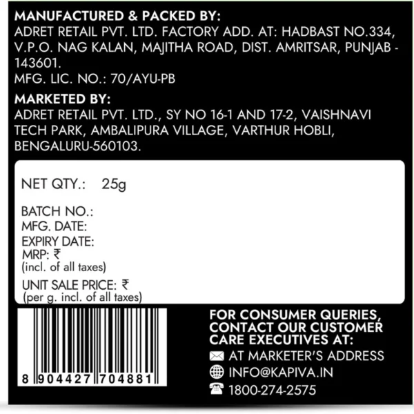 Kapiva Shilajit Gold Resin 25g With Saffron