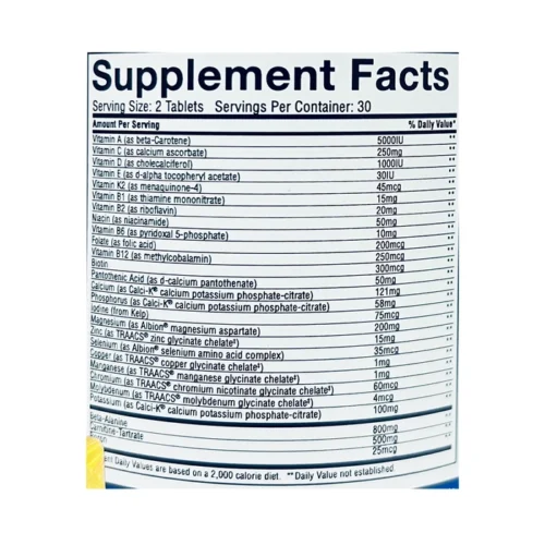 Gaspari Nutrition ANAVITE Multivitamins 30 Caps - Image 2
