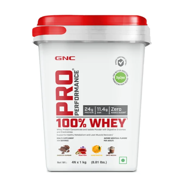 GNC Pro Performance 100% Whey Protein 4 KG - 4 FLAVORS PACK