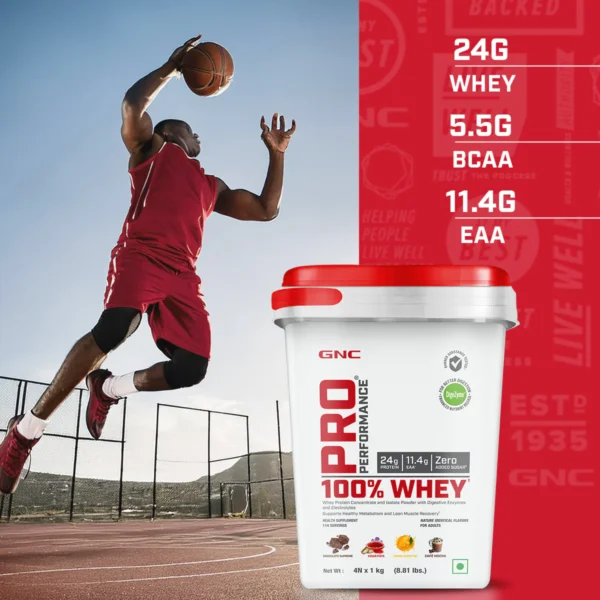 GNC Pro Performance 100% Whey Protein 4 KG - 4 FLAVORS PACK