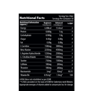 QNT CarniPump Ripping Pre-Workout 1Ltr