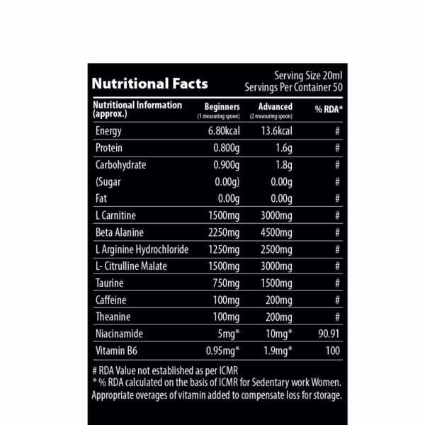 QNT CarniPump Ripping Pre-Workout 1Ltr