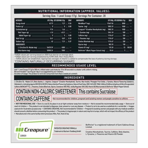 MuscleBlaze Pre Workout WrathX - 20 Servings - Image 3