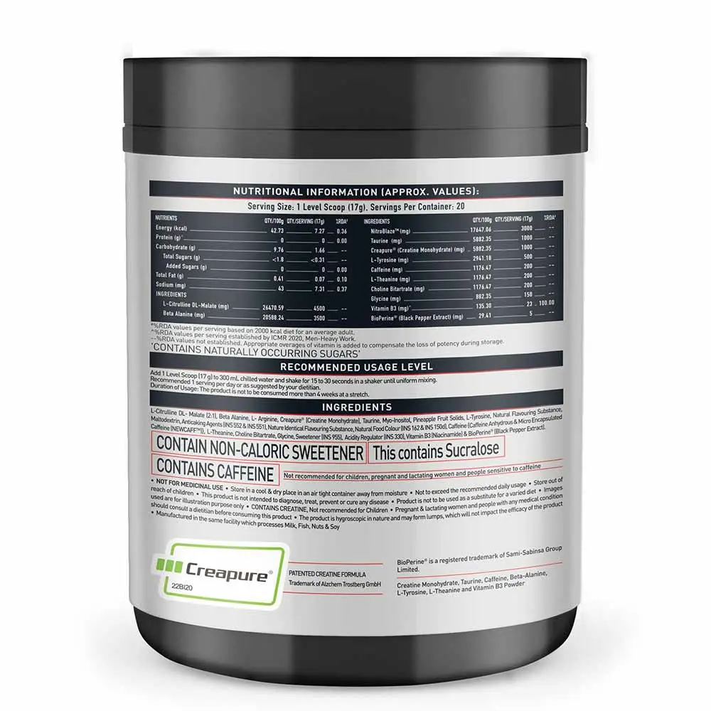 MuscleBlaze Pre Workout WrathX - 20 Servings - Image 7